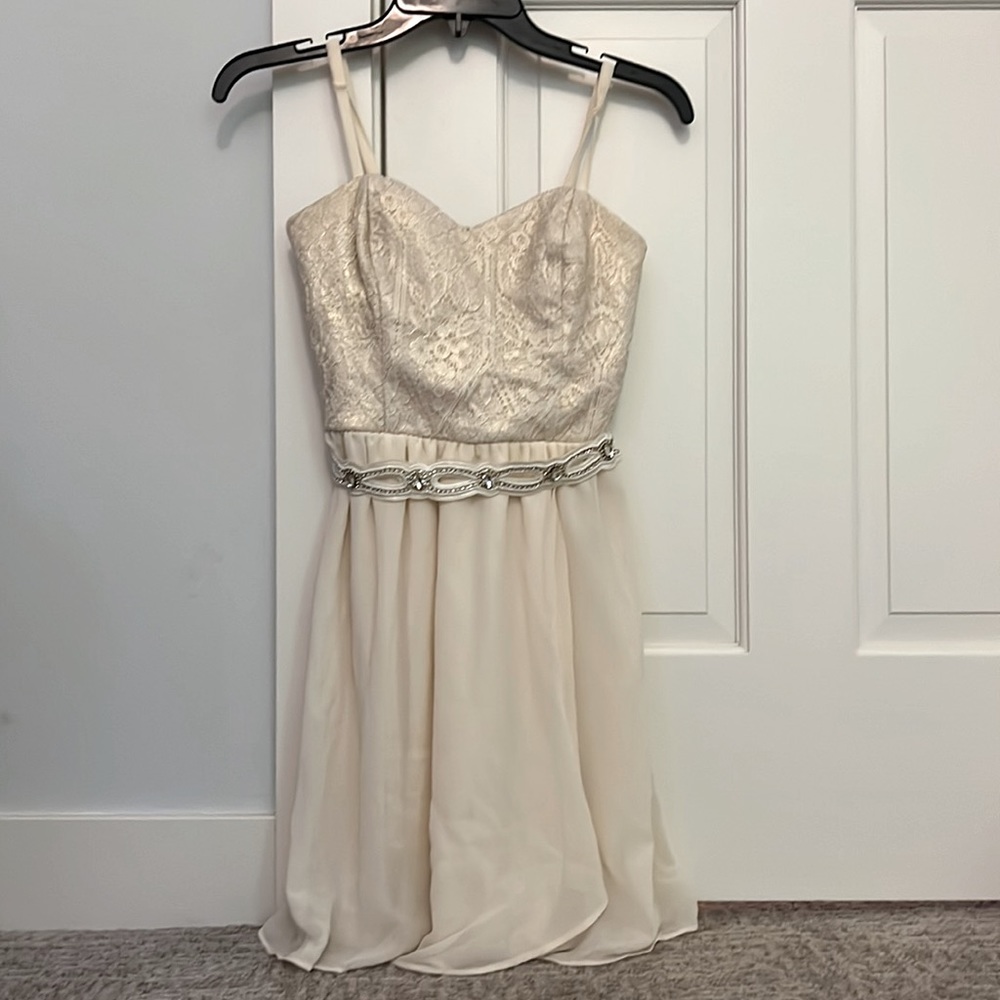 Cream homecoming dress
